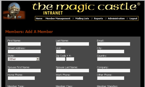 The Magic Castle Intranet